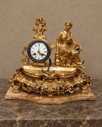 Gilt-Bronze Lady and Anchor Mantel Clock — main view