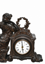 Empire-Style Lyre Player Clock and Candelabra Set — detail view 6