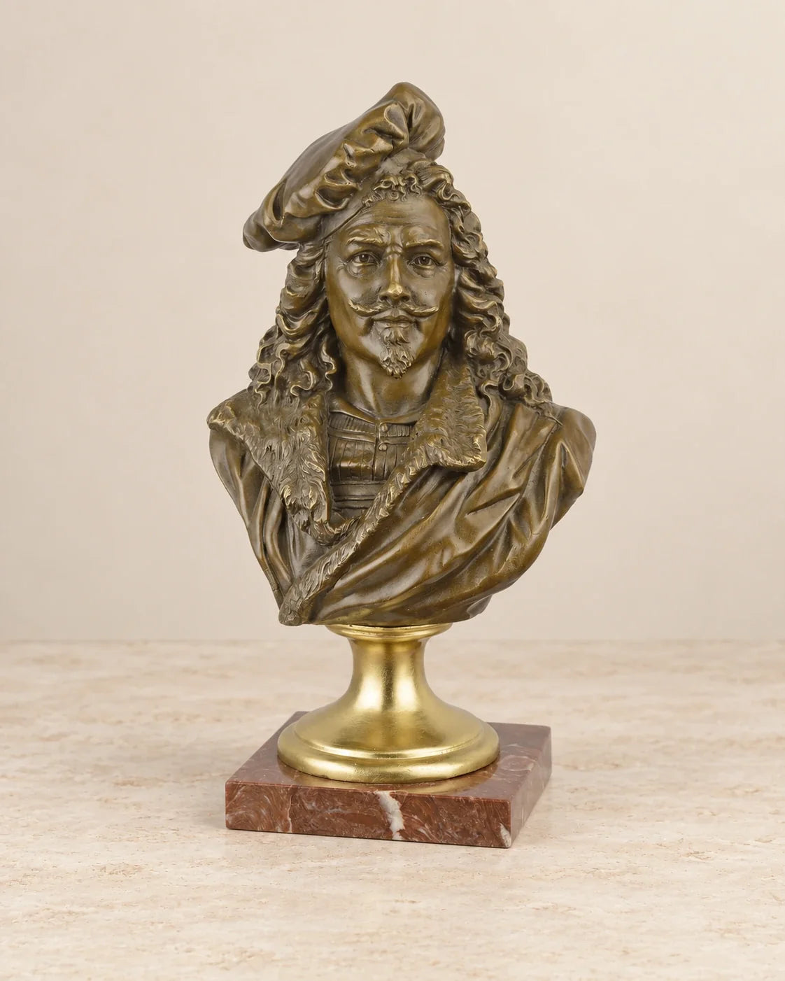 Rembrandt Bronze Bust — front view