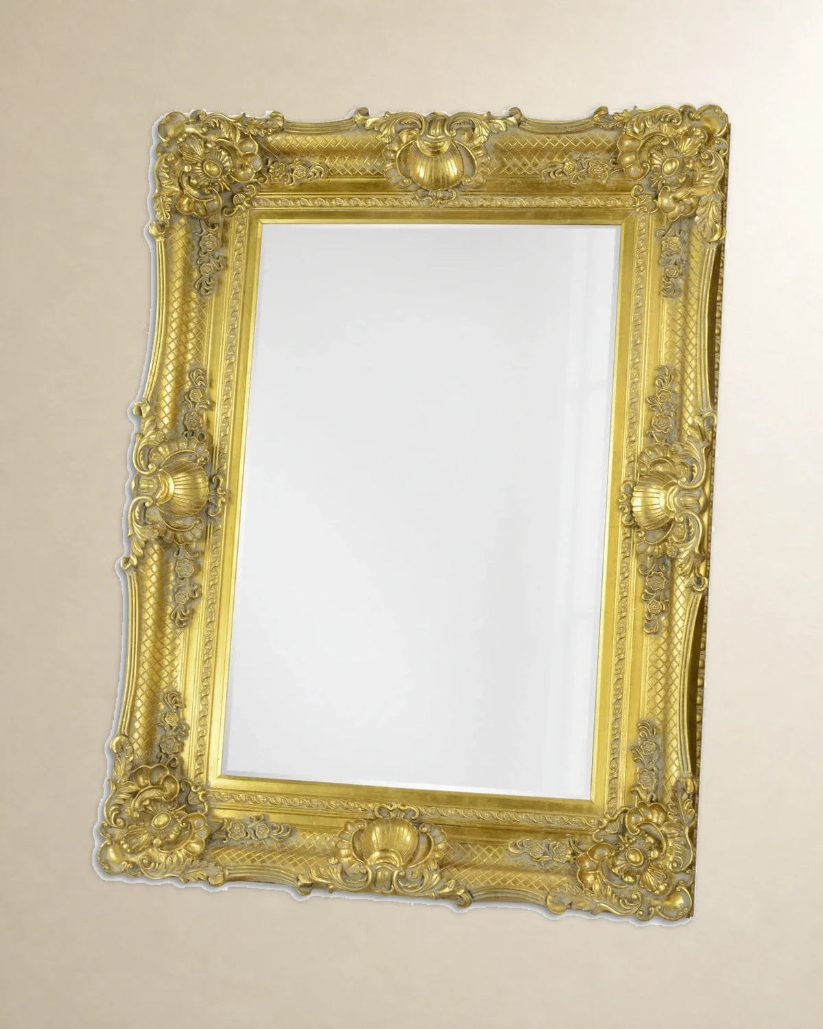 Rocaille Frame Wall Mirror — Gold tone, 60 × 90 cm