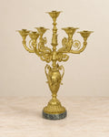 Seven-Light Bronze Candelabrum with Floral Cups — primary view