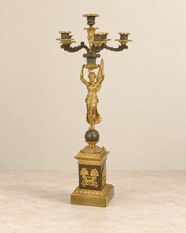 Six-Light Winged Figure Candelabrum