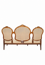 Isabeline Walnut Sofa with Gilt Floral Carving — detail view 12