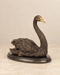 Swan Bronze Sculpture — primary view against a warm ivory background