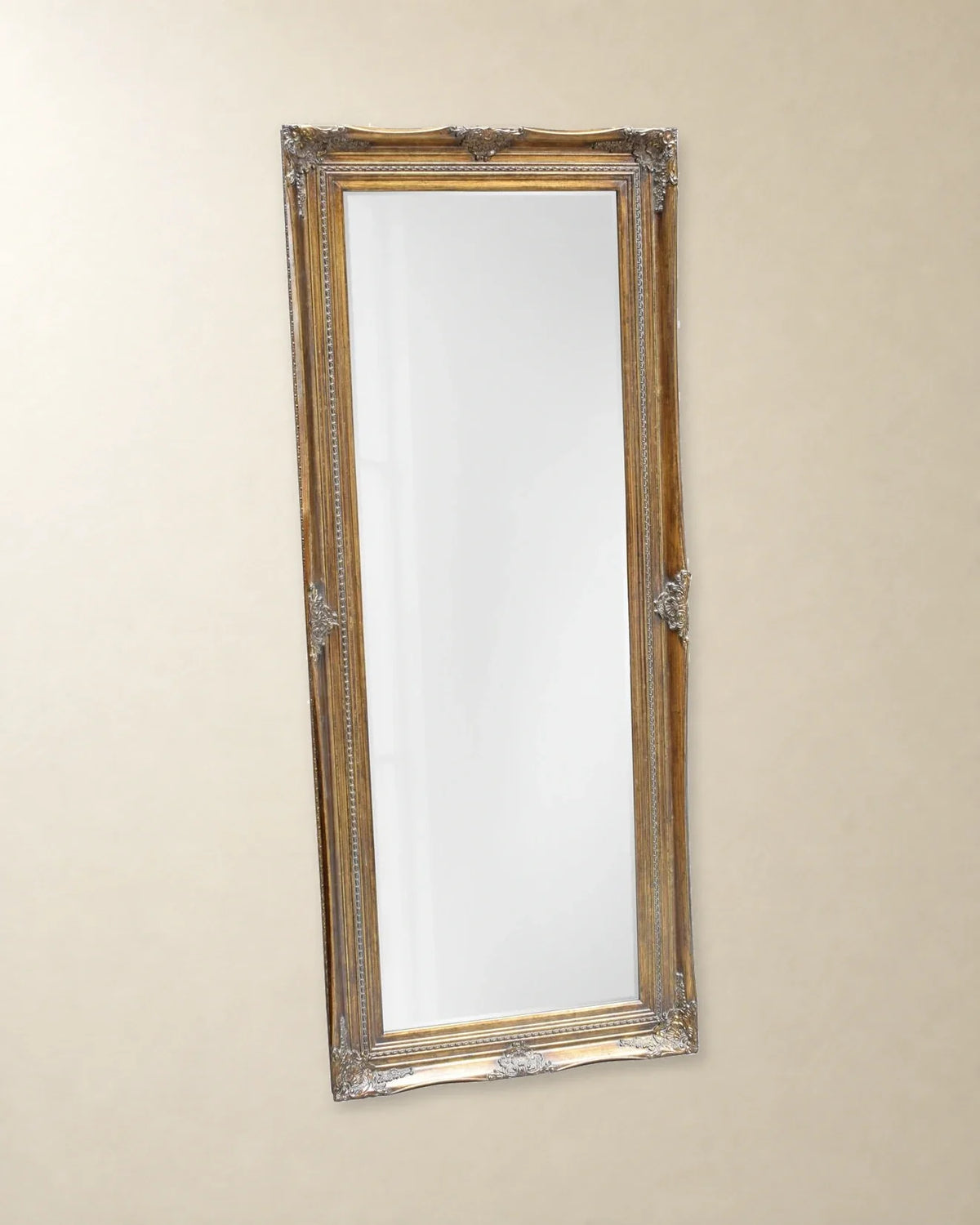 Swept Frame Wall Mirror — Brown, 60 × 180 cm