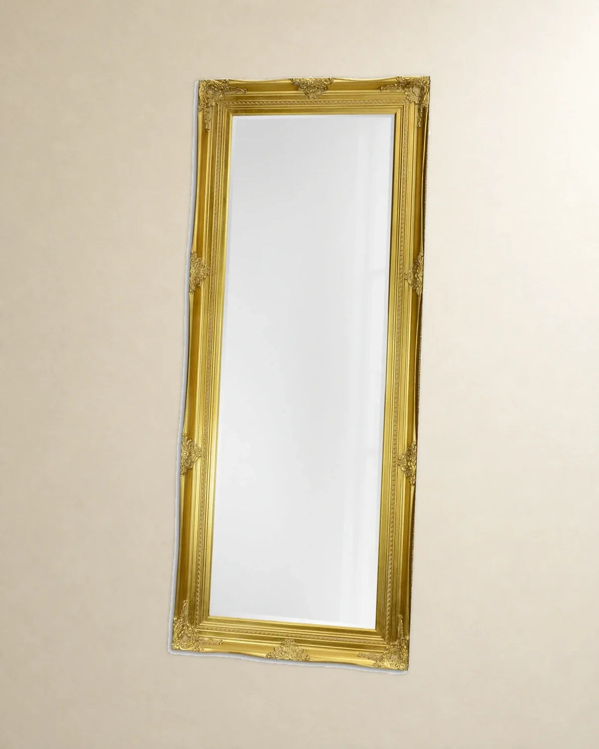 Swept Frame Wall Mirror — Gold tone, 60 × 180 cm