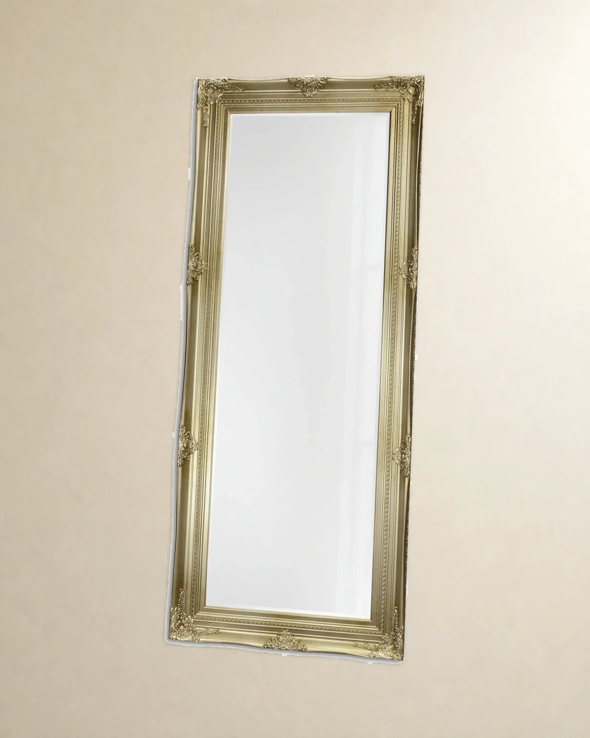 Swept Frame Wall Mirror — Silver tone, 60 × 180 cm