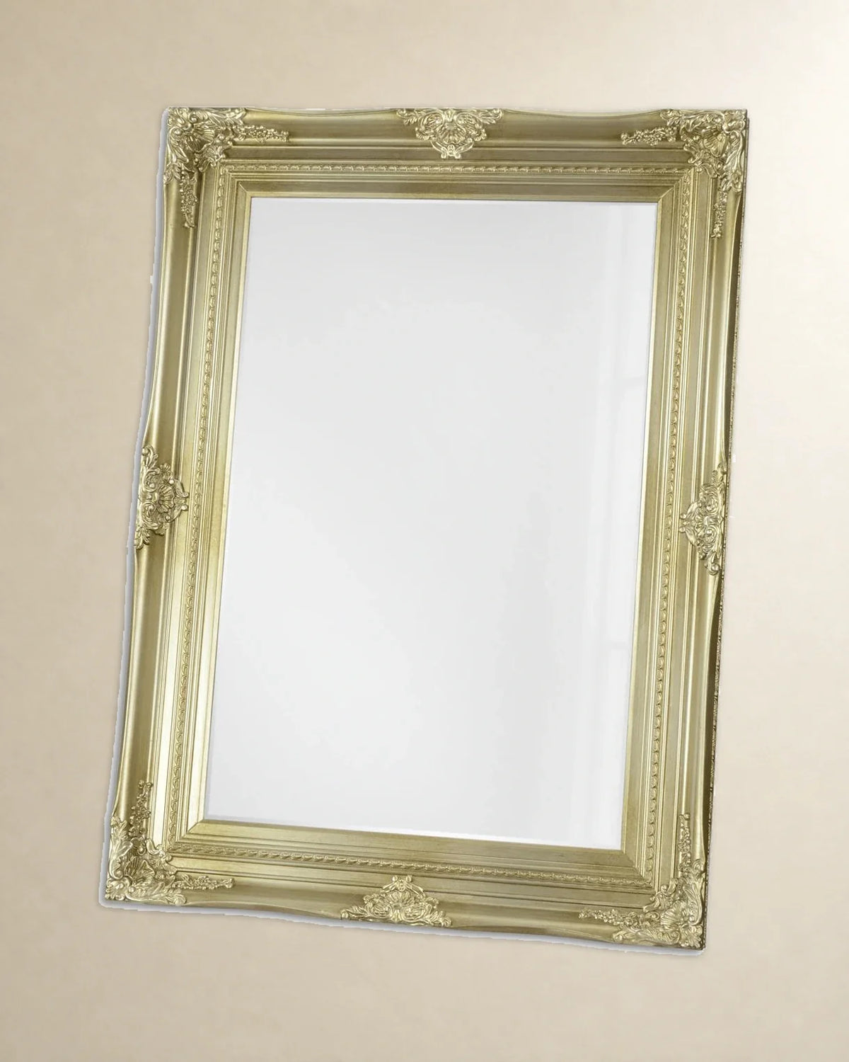 Swept Frame Wall Mirror — Silver tone, 60 × 90 cm