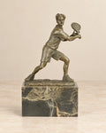 Tennis Player Bronze Sculpture — front view