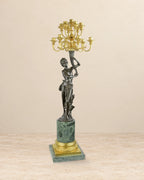Thirteen-Light Figural Bronze Candelabrum — primary view