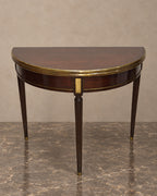 Louis XVI-Style Demi-Lune Folding Games Table — main view
