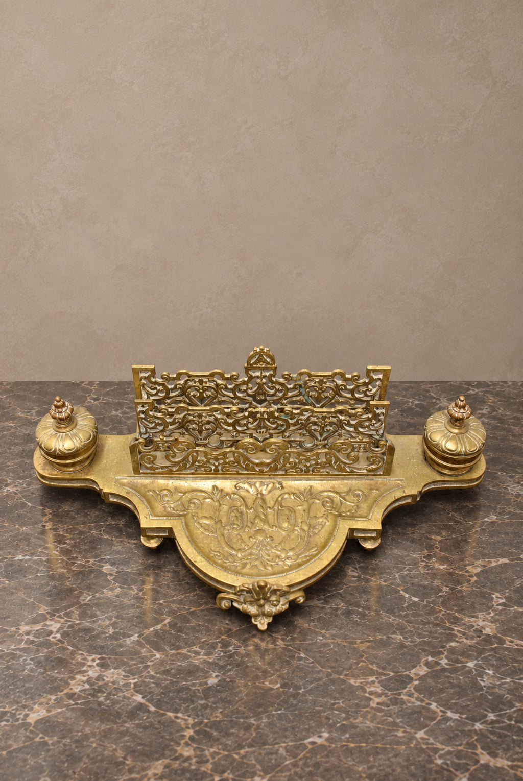 Gilt-Bronze Inkstand with Letter Rack — main view