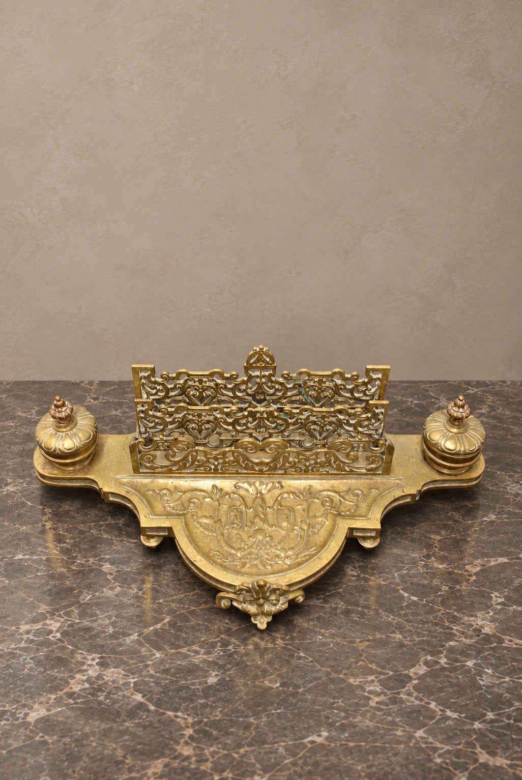 Gilt-Bronze Inkstand with Letter Rack — main view