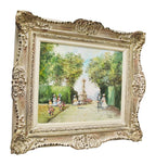 Pair of Romantic Garden Paintings Signed Viguera — alternative view or condition detail
