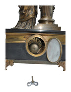 Louis XVI-Style Figural Clock and Candelabra Garniture — alternative view or condition detail
