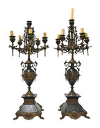 Louis XVI-Style Figural Clock and Candelabra Garniture — alternative view or condition detail