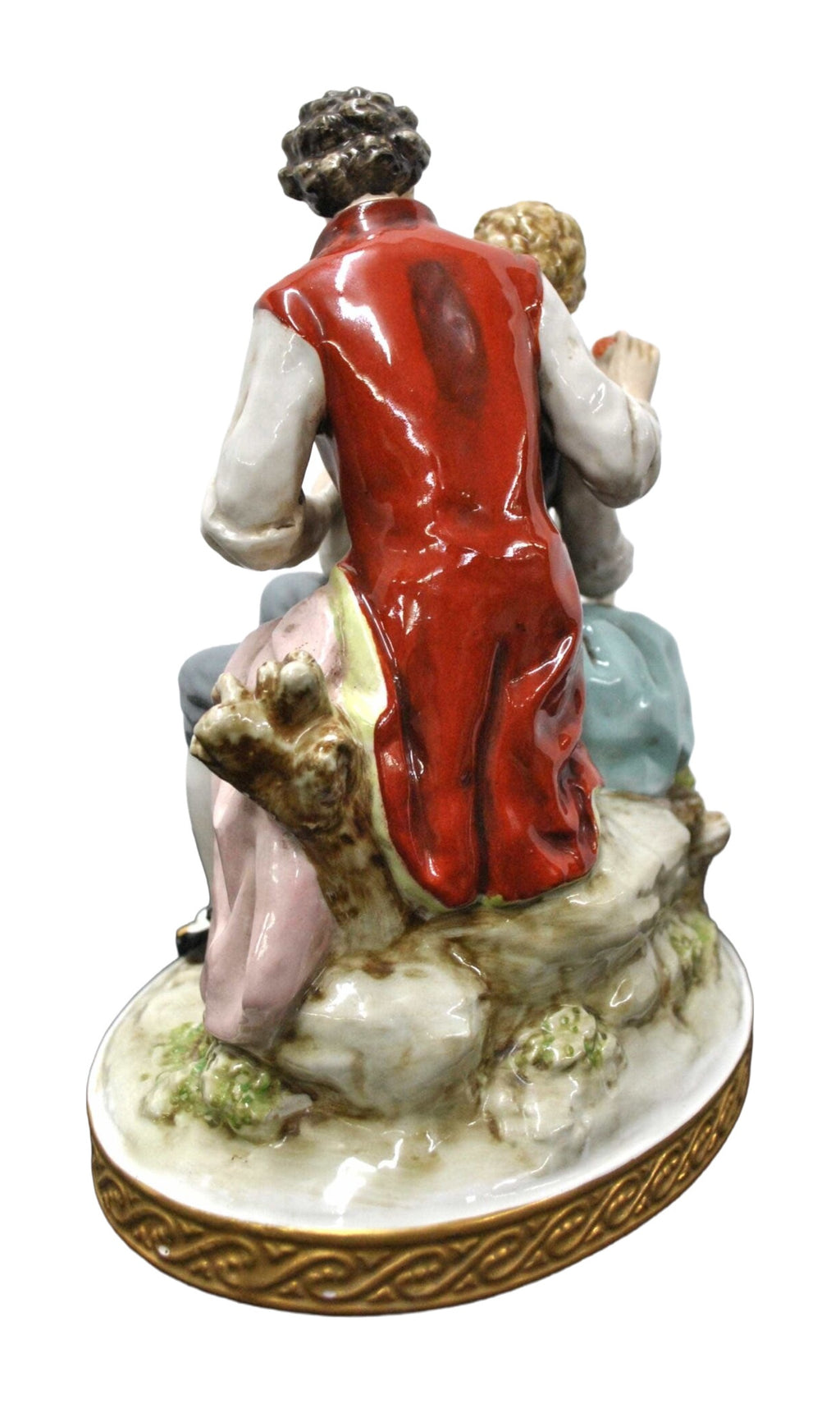 Salvador Mallol Porcelain Couple with Swans — alternative view or condition detail