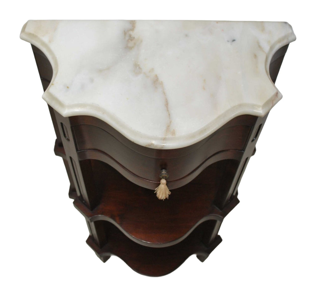 Mahogany Console with Shaped Marble Top — alternative view or condition detail