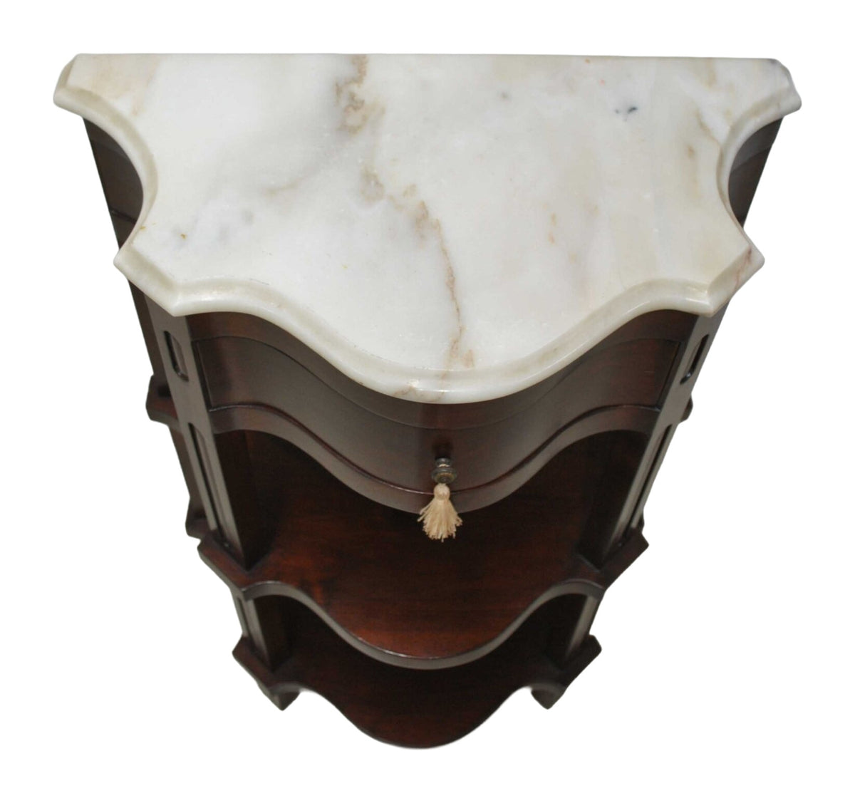 Mahogany Console with Shaped Marble Top — alternative view or condition detail