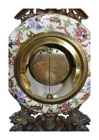 Napoleon III-Style Ceramic and Bronze Mantel Clock — alternative view or condition detail
