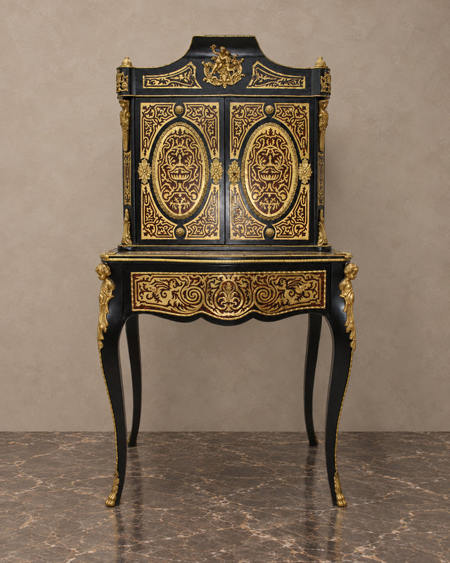 Napoleon III-Style Ebonized Cabinet Desk