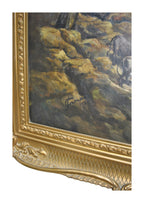 River Landscape Oil Painting in an Ornate Gilt Frame — alternative view or condition detail