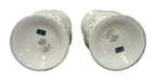 Pair of Bavarian Floral Porcelain Vases with Gilt Rims — alternative view or condition detail