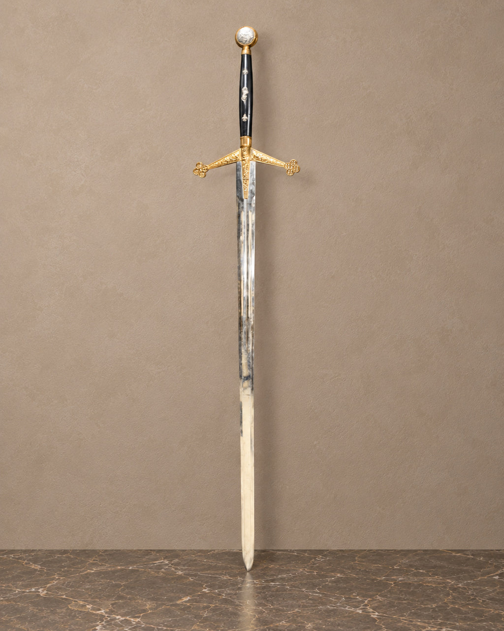 Spanish Heraldic Decorative Sword with Dark Grip — main view