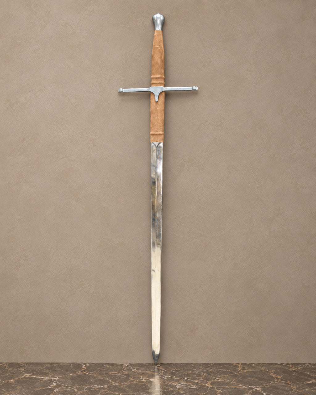 Spanish Decorative Sword with Suede-Wrapped Grip — main view