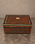 Napoleon III-Style Burr-Wood Box with Brass Monogram — main view
