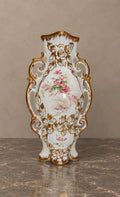 Winterling Floral Porcelain Vase with Gilt Scroll Handles — main view