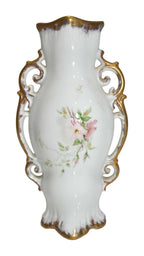 Winterling Floral Porcelain Vase with Gilt Scroll Handles — alternative view or condition detail