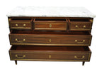 Louis XVI-Style Five-Drawer Chest with White Marble Top — alternative view or condition detail