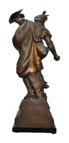 Roman Warrior Spelter Sculpture with Shield and Sword — alternative view or condition detail