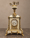 French Gilt-Bronze and Onyx Mantel Clock with Urn Crest — main view