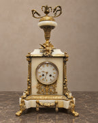 French Gilt-Bronze and Onyx Mantel Clock with Urn Crest — main view