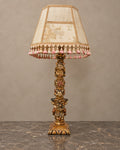 Giltwood Cherub Table Lamp with Floral Tasselled Shade — main view