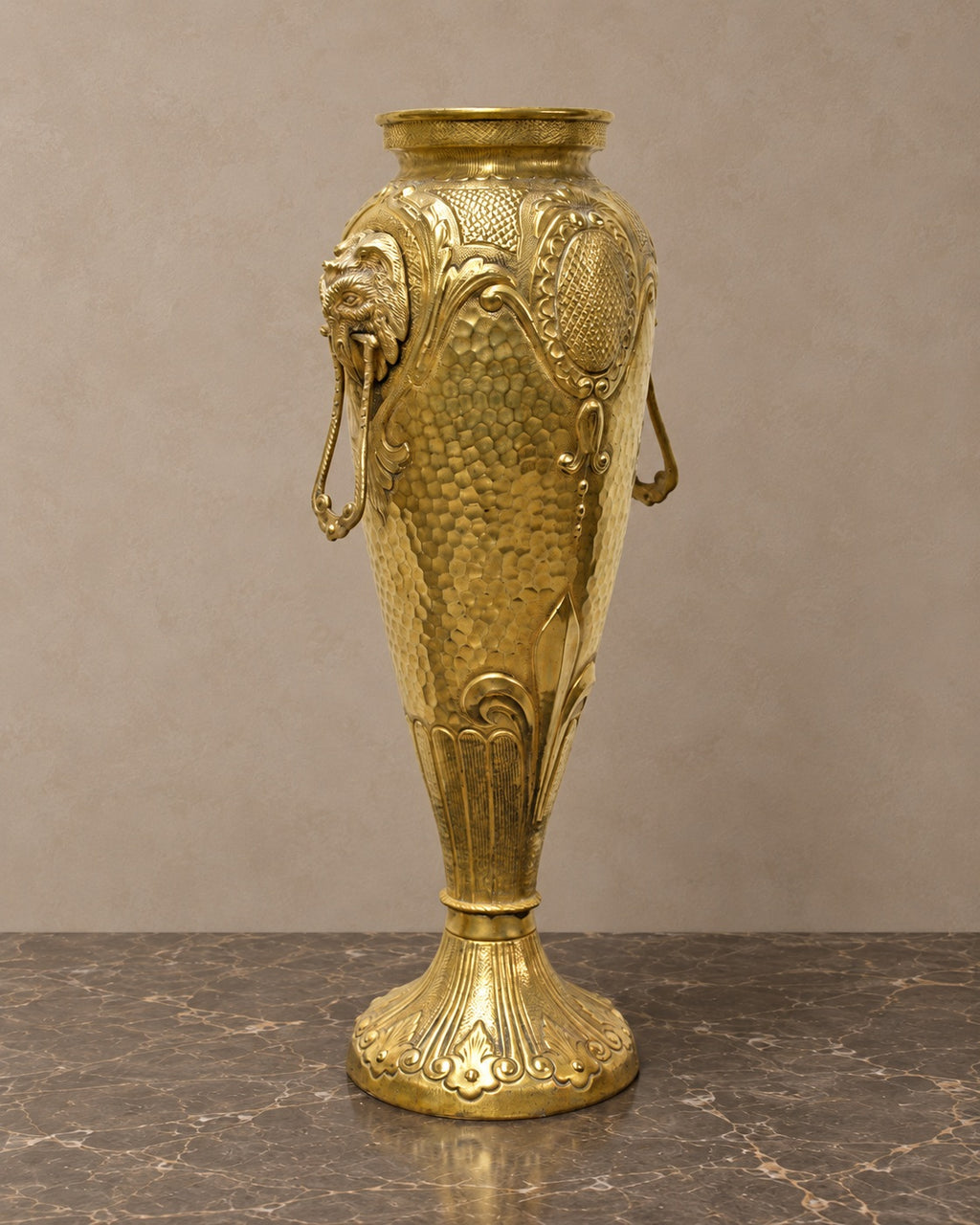 Gilt-Bronze Vase with Lion-Mask Ring Handles — main view