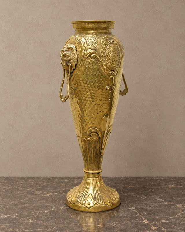 Gilt-Bronze Vase with Lion-Mask Ring Handles