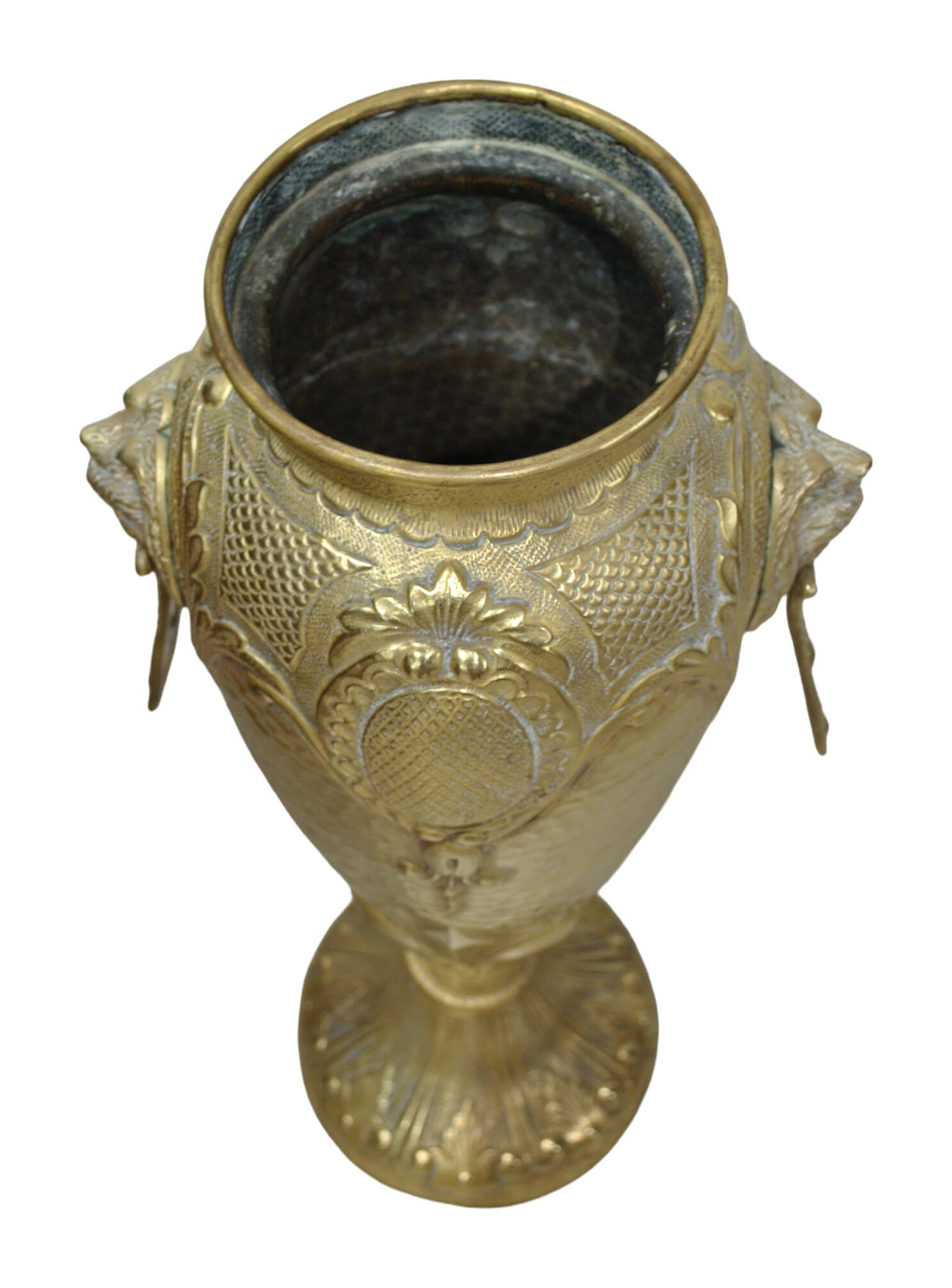 Gilt-Bronze Vase with Lion-Mask Ring Handles — alternate view