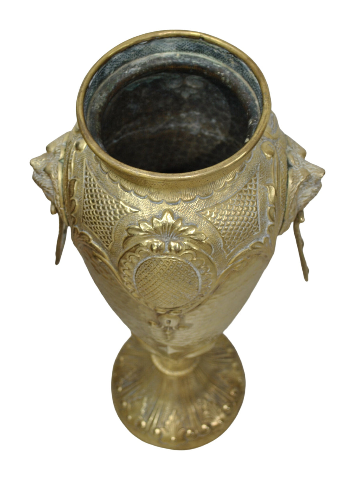 Gilt-Bronze Vase with Lion-Mask Ring Handles — alternate view