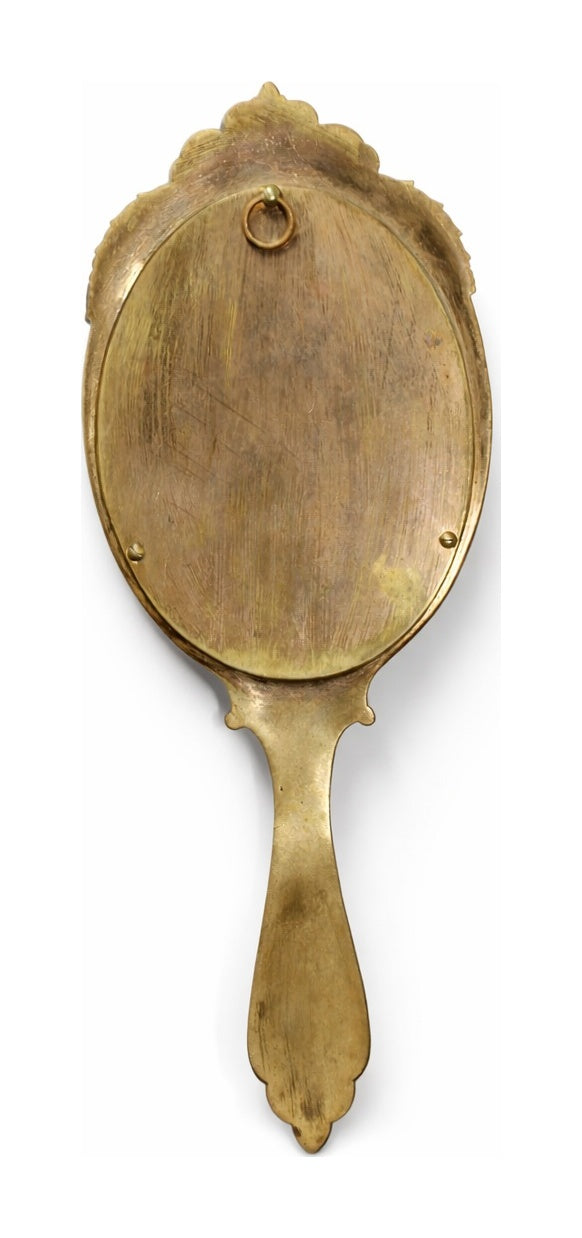 Floral Cloisonne Oval Hand Mirror — detail or alternate view