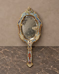 Cloisonne Hand Mirror with Ornamental Handle — main view