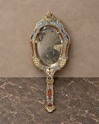 Cloisonne Hand Mirror with Ornamental Handle — main view