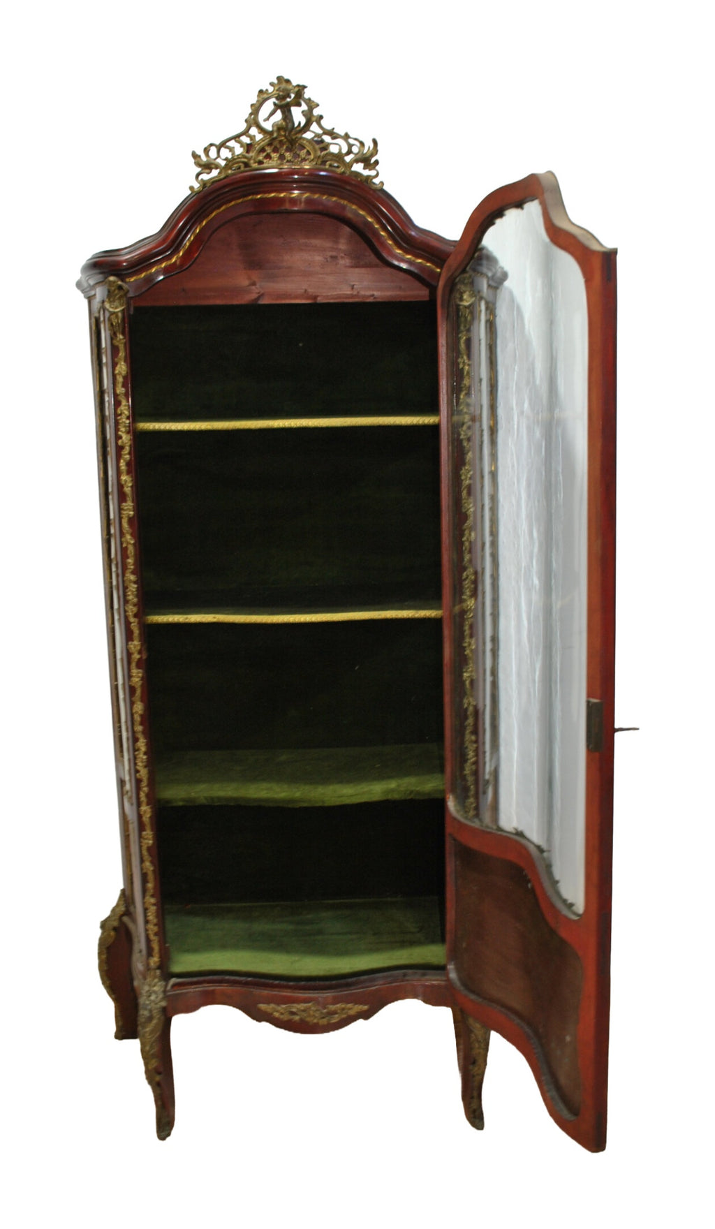 Louis XV-Style Display Cabinet with Painted Romantic Panels — alternate view