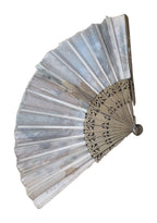 Antique Painted Fan with Pierced Giltwood Sticks — detail or alternate view