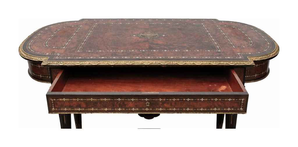 Napoleon III-Style Marquetry Writing Table — alternative view or detail