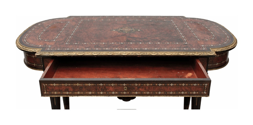 Napoleon III-Style Marquetry Writing Table — alternative view or detail