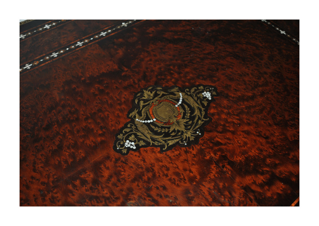 Napoleon III-Style Marquetry Writing Table — alternative view or detail