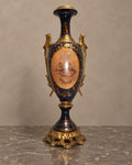 Cobalt-Glazed Vase with Romantic Scene and Gilt Mounts — main view
